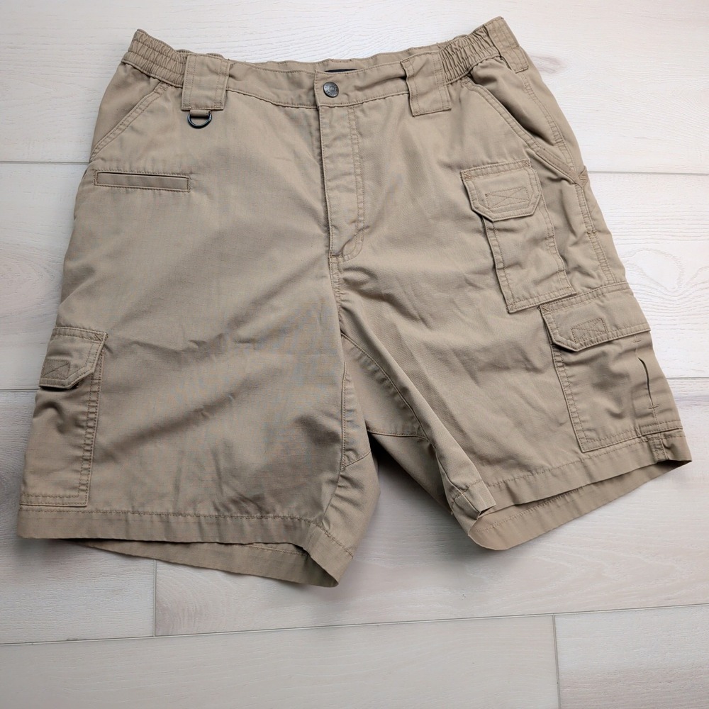 5.11 Tactical Cargo‎ Shorts Mens 34 Tan Khaki Taclite Pro 9" Ripstop Workwear